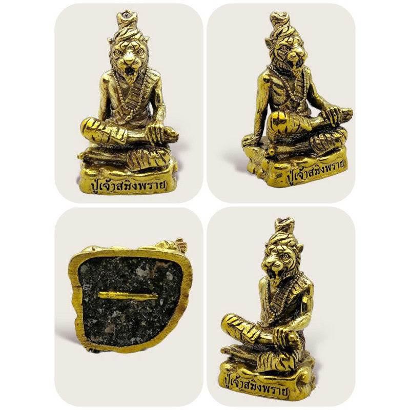 Phu Chao Saming Phrai Figurine for Energy Protection and Positive Vibes Black polished brass