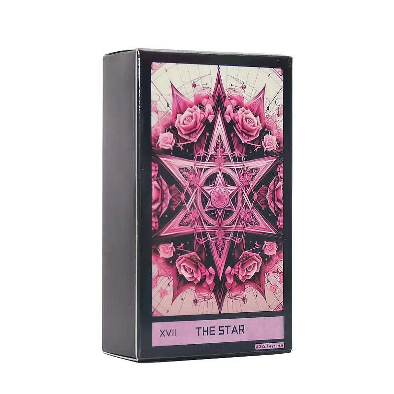 Pink Gothic Tarot Deck – 78-Card Deck with Elegant Gothic Aesthetics, Compact 10.3 x 6 cm for Divination and Self-Reflection