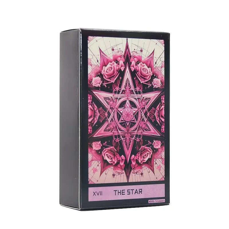 Pink Gothic Tarot Deck – 78-Card Deck with Elegant Gothic Aesthetics, Compact 10.3 x 6 cm for Divination and Self-Reflection