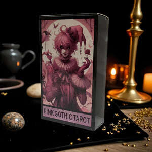 Pink Gothic Tarot Deck – 78-Card Deck with Elegant Gothic Aesthetics, Compact 10.3 x 6 cm for Divination and Self-Reflection