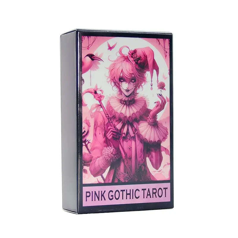 Pink Gothic Tarot Deck – 78-Card Deck with Elegant Gothic Aesthetics, Compact 10.3 x 6 cm for Divination and Self-Reflection