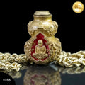 🎀 “Pink Wealth Gourd of Miracles” – Sacred Bronze Money Gourd Amulet featuring Luang Pu Thuad & Legendary Child Spirit from Sema Muang Temple (Nakhon Si Thammarat) Default Title