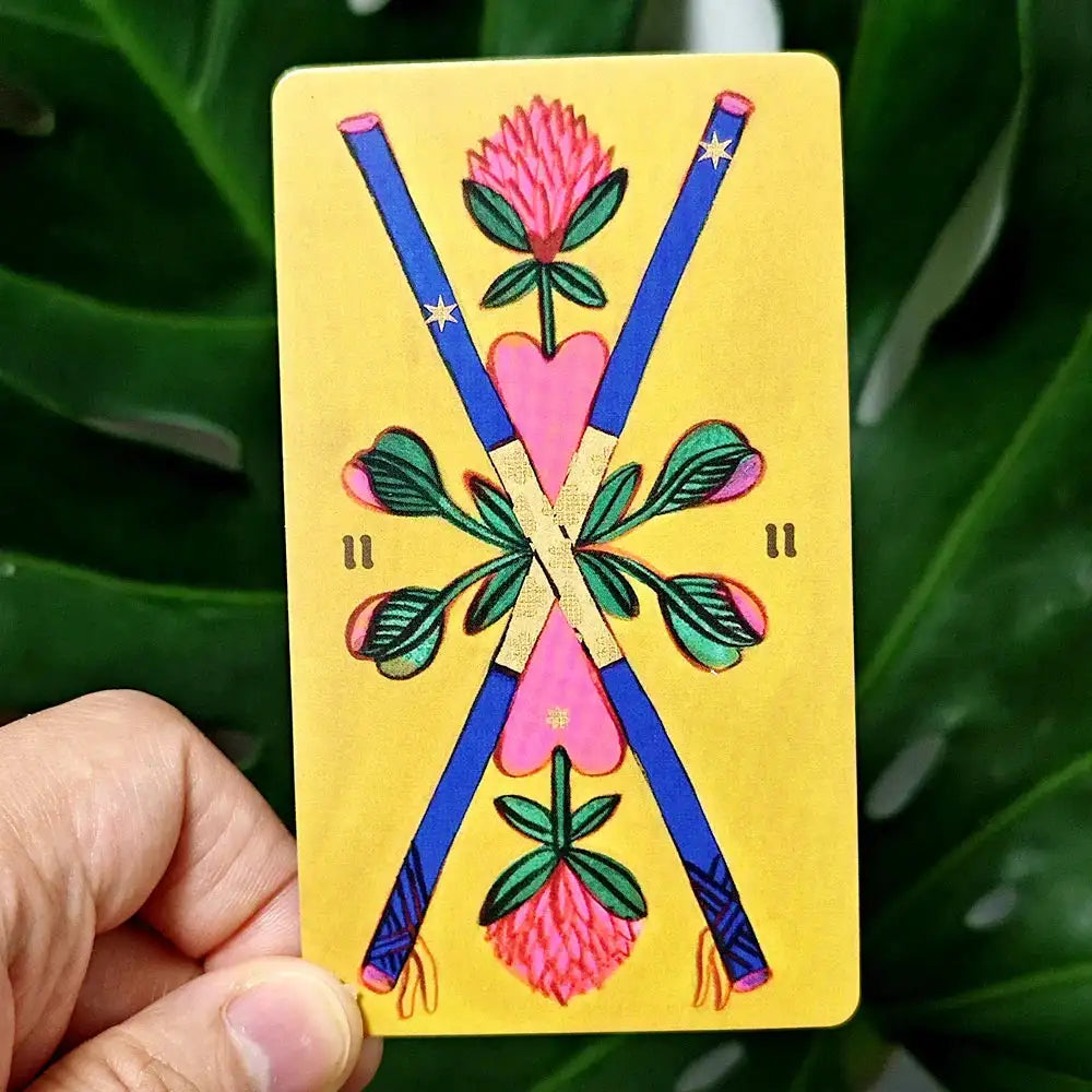 Pipspeak Tarot (French Edition) – 78 Marseille-Style Cards | Compact 10.3 x 6 cm | Whimsical Pip Reading Deck by Zaara KittenChops