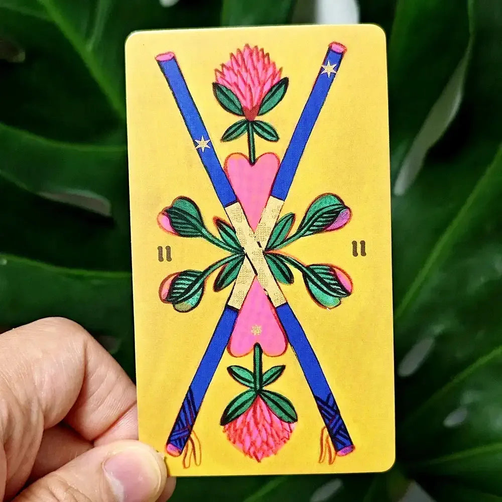 Pipspeak Tarot (French Edition) – 78 Marseille-Style Cards | Compact 10.3 x 6 cm | Whimsical Pip Reading Deck by Zaara KittenChops