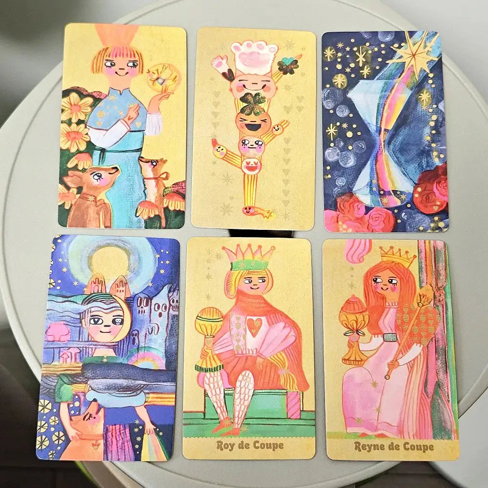 Pipspeak Tarot (French Edition) – 78 Marseille-Style Cards | Compact 10.3 x 6 cm | Whimsical Pip Reading Deck by Zaara KittenChops