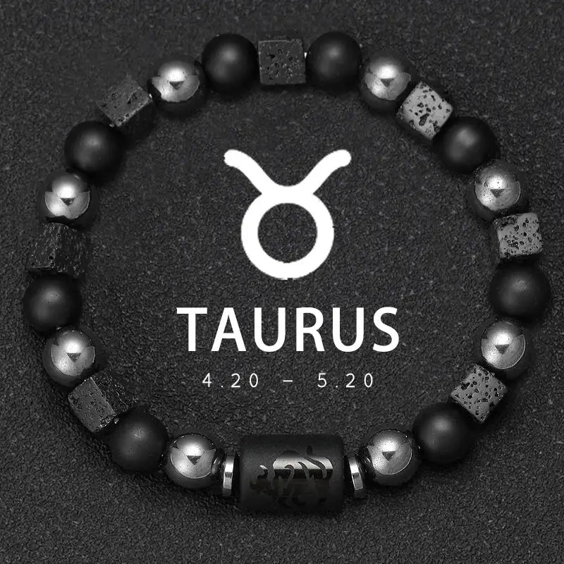 ✨ Planet Bracelet with Eight Planet Stones & 12 Zodiac Signs – Natural Stone Beads | Christmas & Birthday Gift Jewelry for Astrology Enthusiasts Taurus1