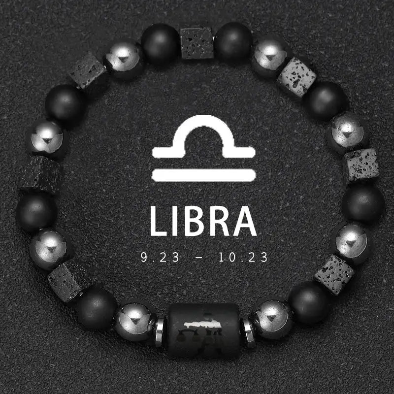 ✨ Planet Bracelet with Eight Planet Stones & 12 Zodiac Signs – Natural Stone Beads | Christmas & Birthday Gift Jewelry for Astrology Enthusiasts Libra1
