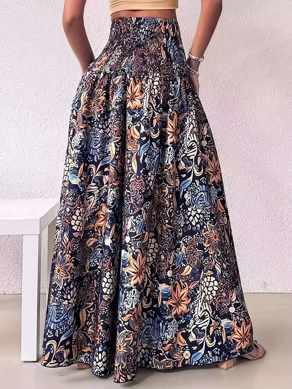 Plus Size Printed Floor Pants for Women | Fashionable High Waisted Casual Style 1XL-5XL