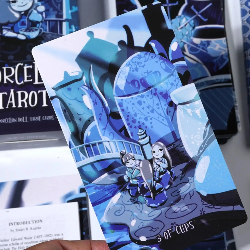 🃏 Porcelain Rider-Waite Tarot Deck – 79 High-Quality Porcelain Cards with Classic Artwork, Full Guidebook for Deep Divination