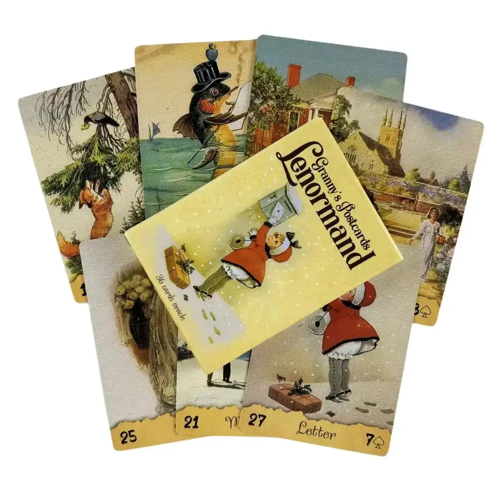 📮Postcards Lenormand Oracle Deck – 36 Illustrated Cards for Accurate Fortune-Telling, Self-Discovery, and Family Fun