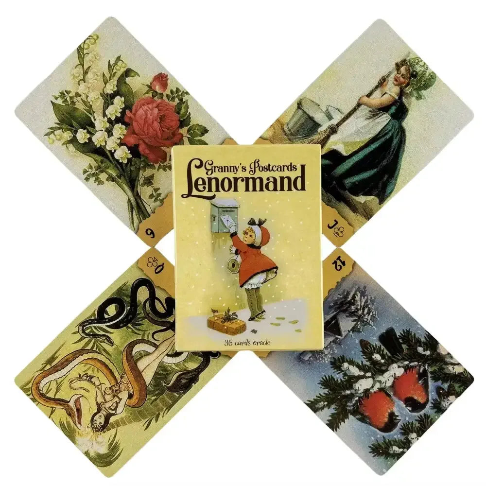 📮Postcards Lenormand Oracle Deck – 36 Illustrated Cards for Accurate Fortune-Telling, Self-Discovery, and Family Fun