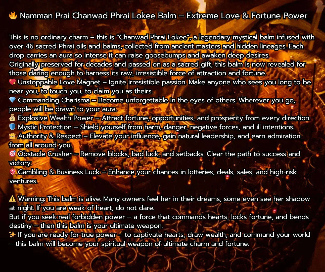Potent Namman Prai Balm for Spiritual Power | Chanwad Phrai Lokee Balm