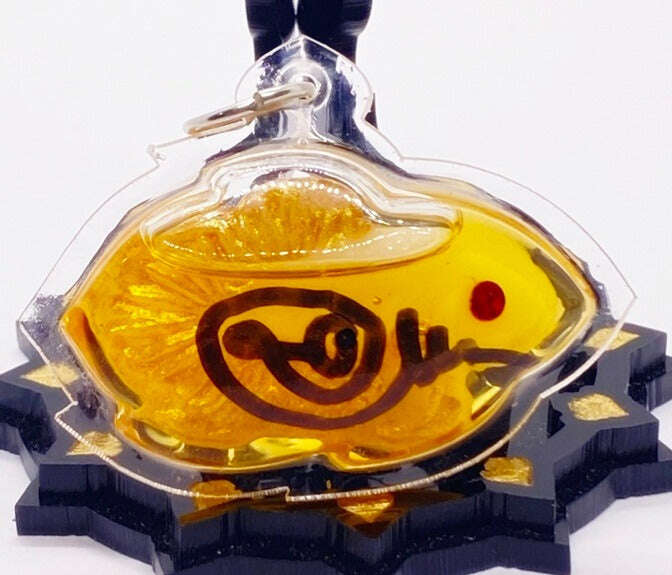 Authentic Pla Kad Sarapat Amulet - Powerful Pla Kad Sarapat Amulet by Luang Pho Mian Kallayano, Encased in Herbal Oil, 3.7x4.8 cm, Fully Consecrated