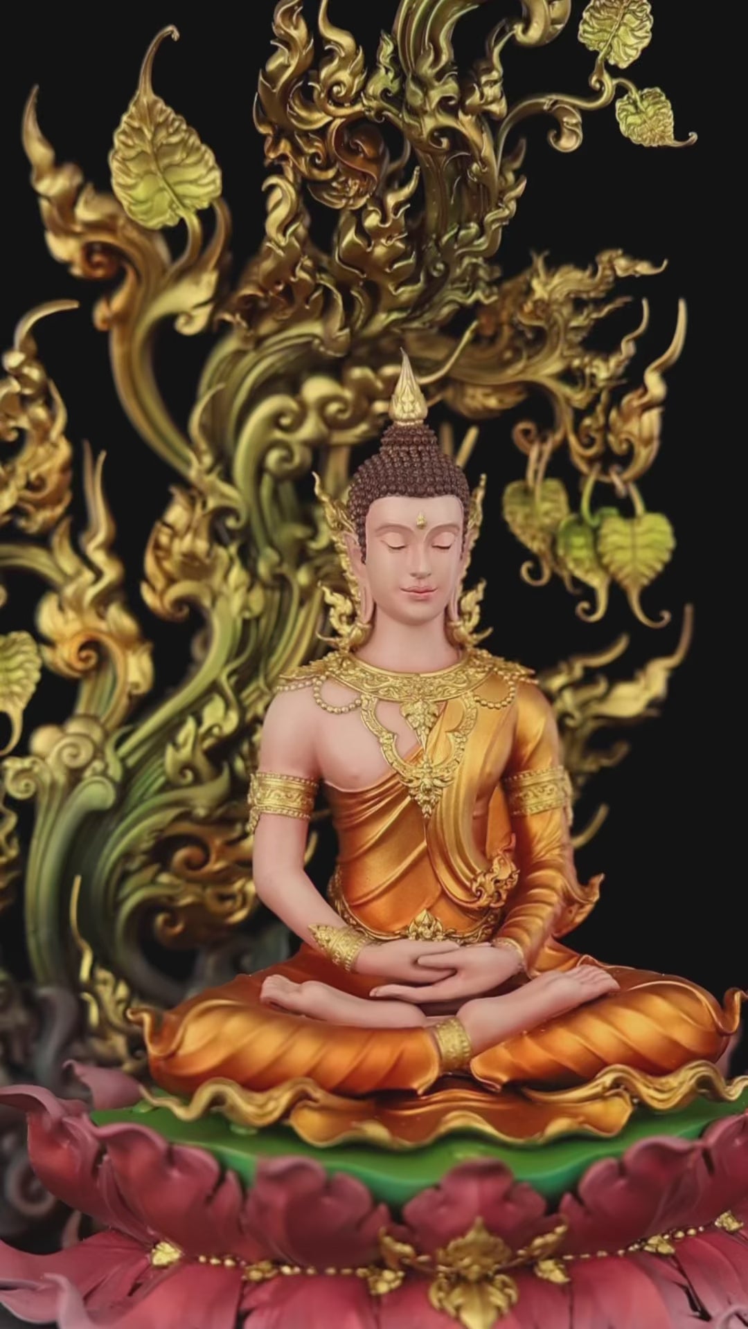 Authentic Sacred Grand Monumental Thai Fine Art Bronze Statue "Phra Phuttha Barami Bodhiyan" (80 cm High Monumental Altar Size - Excl. Marble Base)