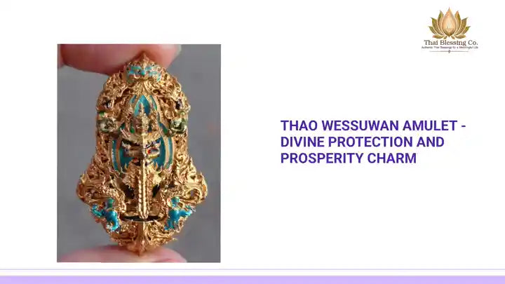 Thao Wessuwan Amulet - Divine Protection and Prosperity Charm by@Outfy