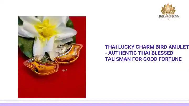 Thai Lucky Charm Bird Amulet - Authentic Thai Blessed Talisman for Good Fortune by@Outfy