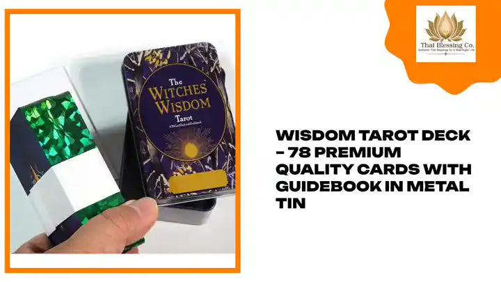 Wisdom Tarot Deck &ndash; 78 Premium Quality Cards with Guidebook in Metal Tin by@Outfy