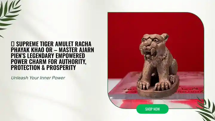 ✨ Supreme Tiger Amulet Racha Phayak Khao Or &ndash; Master Ajarn Pien&rsquo;s Legendary Empowered Power Charm for Authority, Protection &amp; Prosperity by@Outfy