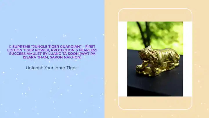 🐯 Supreme &ldquo;Jungle Tiger Guardian&rdquo; &ndash; First Edition Tiger Power, Protection &amp; Fearless Success Amulet by Luang Ta Soon (Wat Pa Issara Tham, Sakon Nakhon) by@Outfy