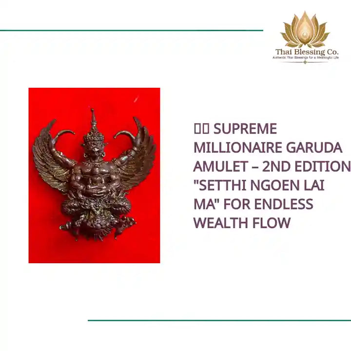 🦅💰 Supreme Millionaire Garuda Amulet &ndash; 2nd Edition "Setthi Ngoen Lai Ma" for Endless Wealth Flow by@Outfy
