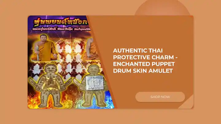 Authentic Thai Protective Charm - Enchanted Puppet Drum Skin Amulet by@Outfy