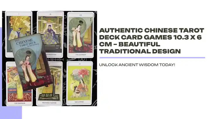 Authentic Chinese Tarot Deck Card Games 10.3 x 6 cm &ndash; Beautiful Traditional Design by@Outfy