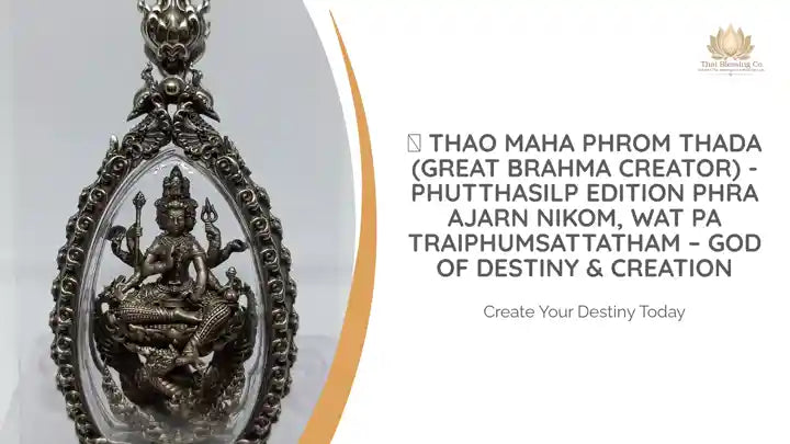 🕉️ Thao Maha Phrom Thada (Great Brahma Creator) - Phutthasilp Edition Phra Ajarn Nikom, Wat Pa Traiphumsattatham &ndash; God of Destiny &amp; Creation by@Outfy