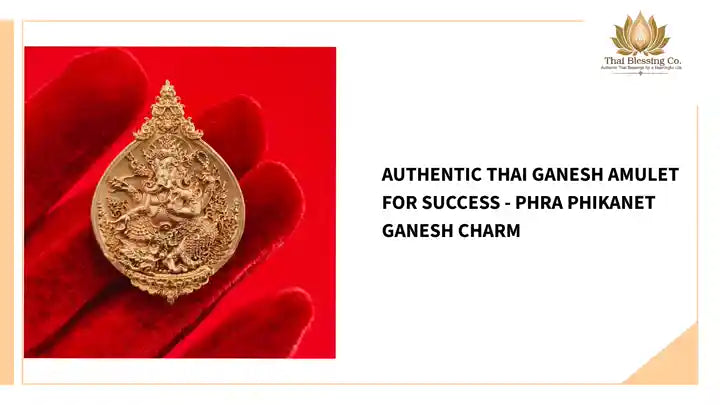 Authentic Thai Ganesh Amulet for Success - Phra Phikanet Ganesh Charm by@Outfy