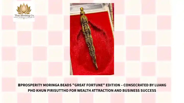 🍀Prosperity Moringa Beads "Great Fortune" Edition &ndash; Consecrated by Luang Pho Khun Pirisuttho for Wealth Attraction and Business Success by@Outfy