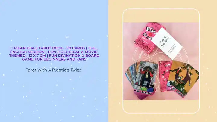 🎬 Mean Girls Tarot Deck &ndash; 78 Cards | Full English Version | Psychological &amp; Movie-Themed | 12 x 7 cm | Fun Divination &amp; Board Game for Beginners and Fans by@Outfy