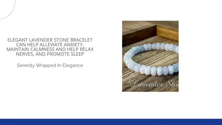 Elegant Lavender Stone Bracelet can help alleviate anxiety, maintain calmness and help relax nerves, and promote sleep by@Outfy