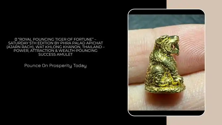 🐯 &ldquo;Royal Pouncing Tiger of Fortune&rdquo; &ndash; Saturday 5th Edition by Phra Palad Apichat (Ajarn Rach), Wat Khlong Khanon, Thailand &ndash; Power, Attraction &amp; Wealth‑Pouncing Success Amulet by@Outfy