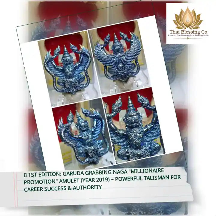 🦅 1st Edition: Garuda Grabbing Naga "Millionaire Promotion" Amulet (Year 2019) &ndash; Powerful Talisman for Career Success &amp; Authority by@Outfy