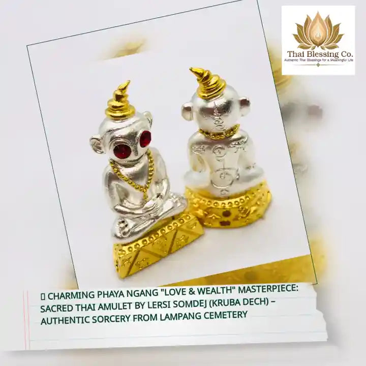🕉️ Charming Phaya Ngang "Love &amp; Wealth" Masterpiece: Sacred Thai Amulet by Lersi Somdej (Kruba Dech) &ndash; Authentic Sorcery from Lampang Cemetery by@Outfy