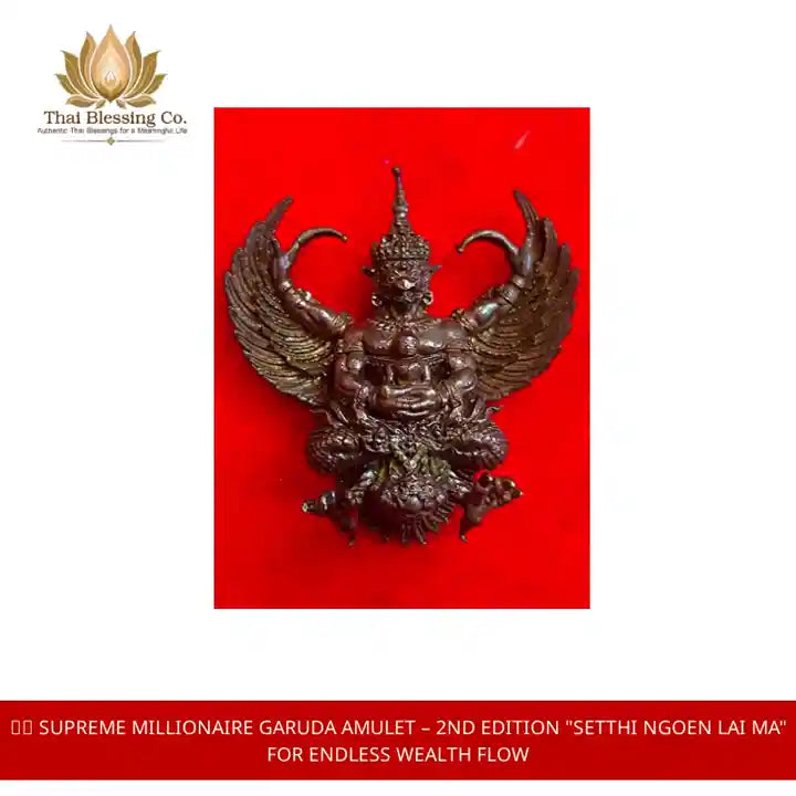 🦅💰 Supreme Millionaire Garuda Amulet &ndash; 2nd Edition "Setthi Ngoen Lai Ma" for Endless Wealth Flow by@Outfy