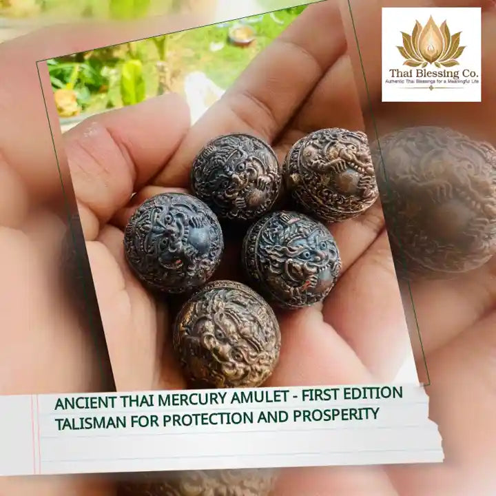 Ancient Thai Mercury Amulet - First Edition Talisman for Protection and Prosperity by@Outfy