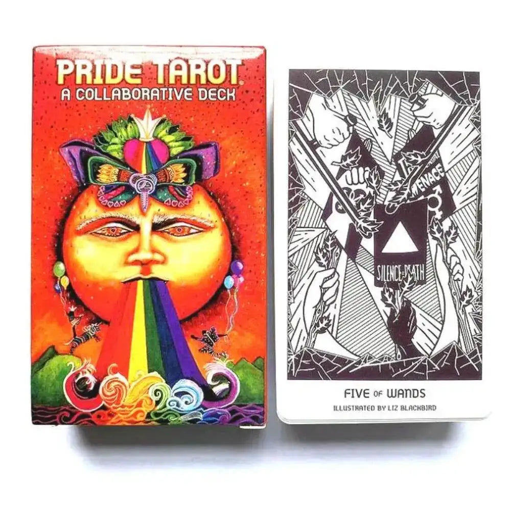 Pride Tarot Cards – 78 Cards | English Version | Compact 10.3 x 6 cm | Collaborative LGBTQ+ Divination Deck Default Title
