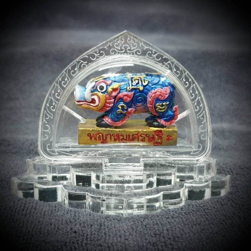 Colorful prosperity pig lucky charm Thailand with intricate design for enhancing fortune and good luck