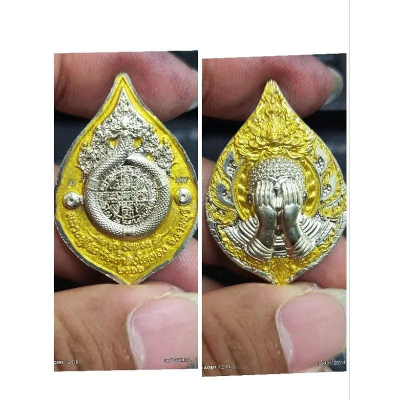 Prosperity Victory Talisman Phuttha Silp Phra Pidta Chana Jon from Thailand Gold