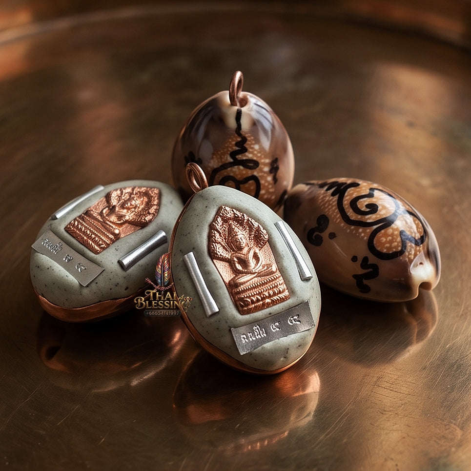 Protective & Evil Busting Bia Gae Magic Shell - Luang Pu Im Wat Thung Na Mai Unlock Ancient Southern Magic, Supreme Warding Sorcery & Unyielding Sacred Shielding Thai Blessing Co By RURUECHA