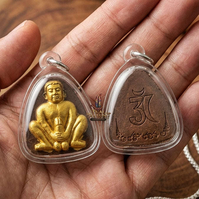 Pu Poe Thai Amulet Protection talisman good luck charm spiritual jewelry Sacred Charm Metta Maha Saneh Cemetery Soil Esoteric Alchemy Thai Blessing Co By RURUECHA