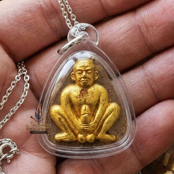 Pu Poe Thai Amulet Protection talisman good luck charm spiritual jewelry Sacred Charm Metta Maha Saneh Cemetery Soil Esoteric Alchemy Thai Blessing Co By RURUECHA