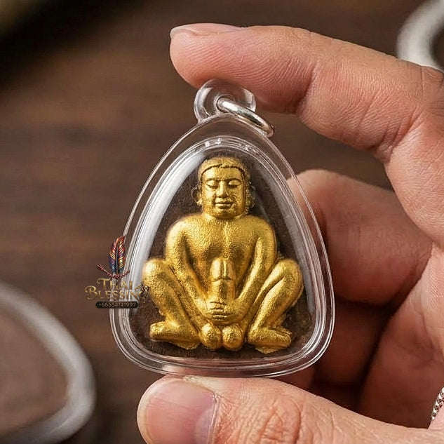 Pu Poe Thai Amulet Protection talisman good luck charm spiritual jewelry Sacred Charm Metta Maha Saneh Cemetery Soil Esoteric Alchemy Thai Blessing Co By RURUECHA