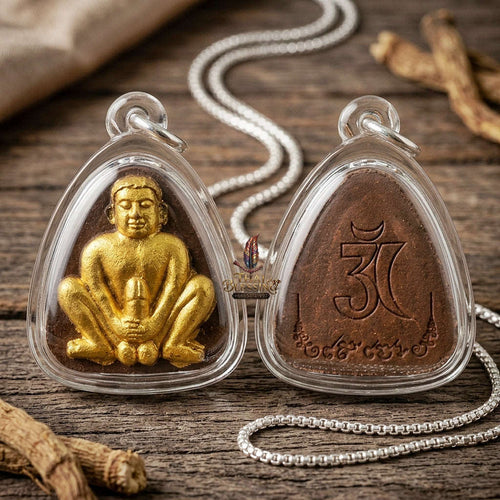Pu Poe Thai Amulet Protection talisman good luck charm spiritual jewelry Sacred Charm Metta Maha Saneh Cemetery Soil Esoteric Alchemy Thai Blessing Co By RURUECHA