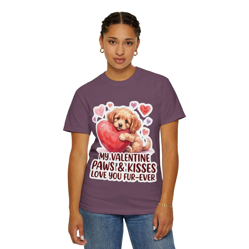 Puppy Heart Valentine T-Shirt | Paws & Kisses Love You Fur-Ever Dog Graphic Tee