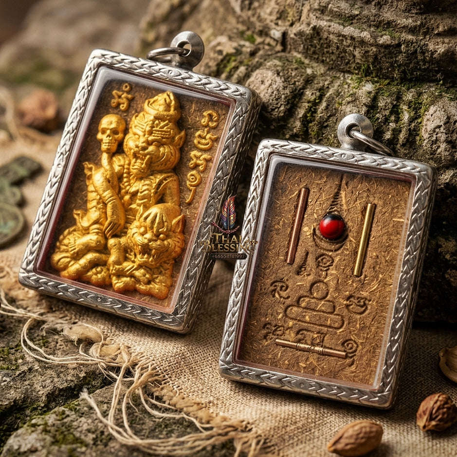 Puu Suea Chao Saney Thai Amulet Protection talisman good luck charm spiritual jewelry Sovereign Tiger Hermit Charm & Sacred Herbal Sorcery Puu Suea Chao Saney Thai Blessing Co By RURUECHA