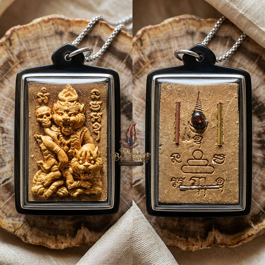 Puu Suea Chao Saney Thai Amulet Protection talisman good luck charm spiritual jewelry Sovereign Tiger Hermit Charm & Sacred Herbal Sorcery Puu Suea Chao Saney Thai Blessing Co By RURUECHA