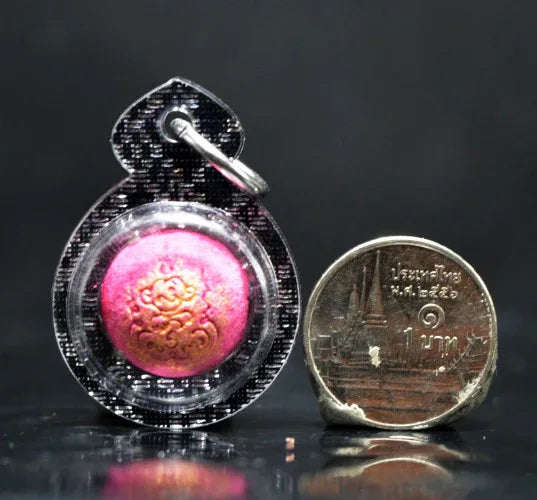 ✨ Radiate Charm & Command Respect – Golden Face Charm Orb by Luang Pho Wan for Love, Persuasion & Prosperity