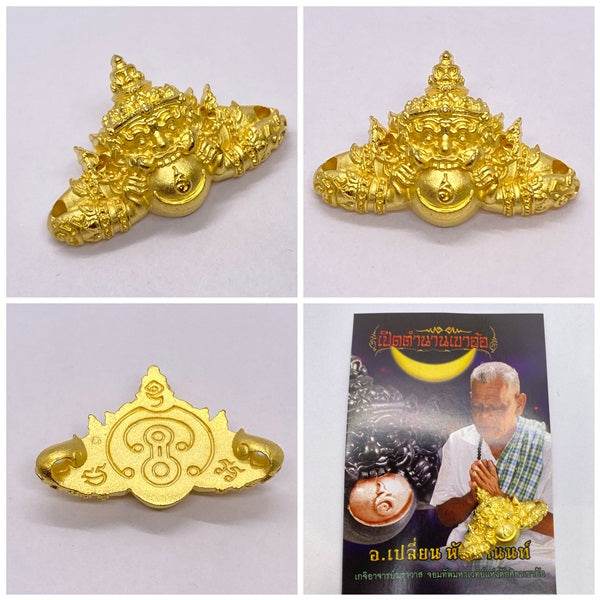 Rahu Amulet for Wealth – Authentic Thai Religious Decor ร้านค้าของฉัน แบล็ค ทอง ชุบทอง แบล็ค ทอง-ชุบทอง-