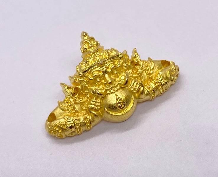 Rahu Amulet for Wealth - Authentic Thai Religious Decor for Prosperity ชุบทอง